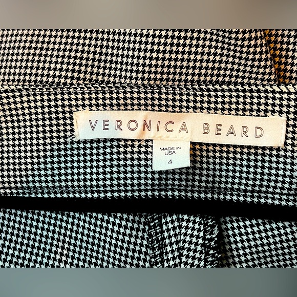 EUC Veronica Beard Houndstooth Zip Pocket Ankle Pants Size 4 Business Career - Picture 1 of 8
